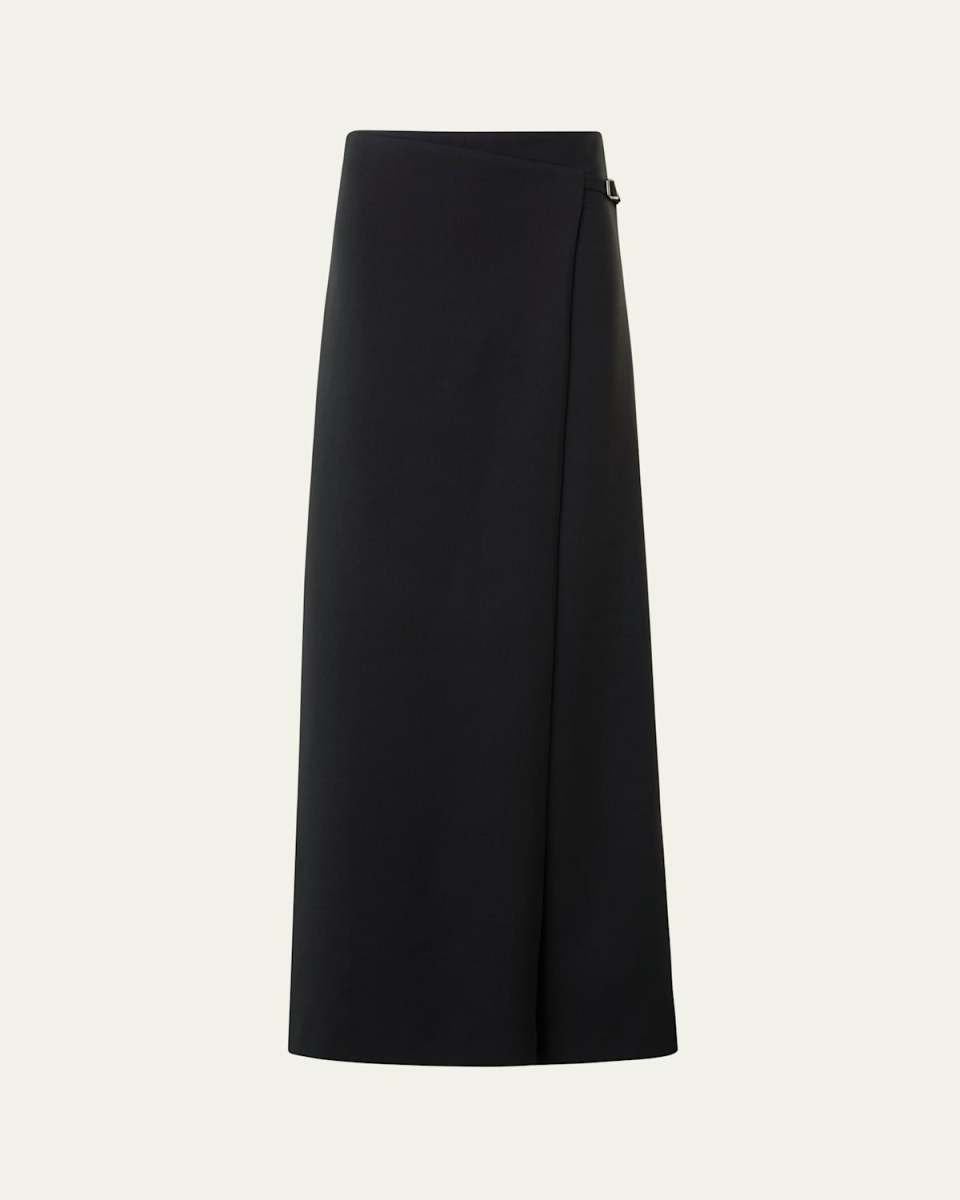 Foss Asymmetric Wrap-Panel Wide-Leg Pants